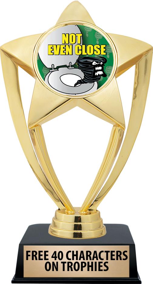 6"TROPHY ON BLACK CONTEMP BASE