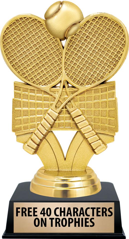 6"TROPHY ON BLACK CONTEMP BASE