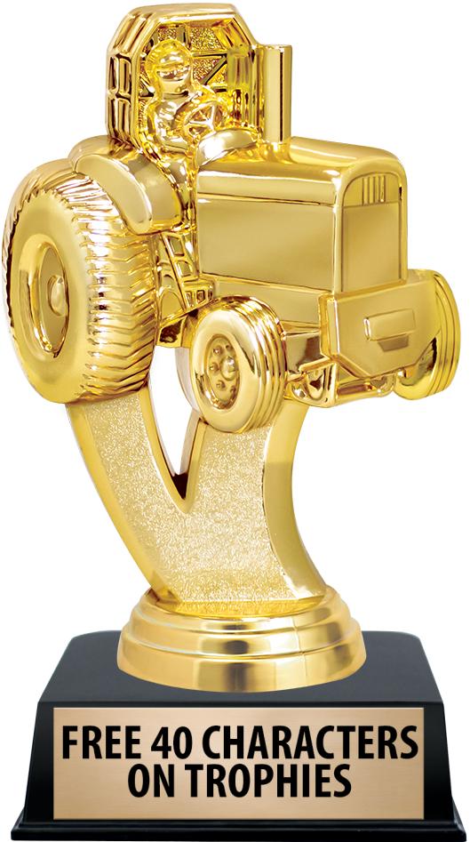 6"TROPHY ON BLACK CONTEMP BASE