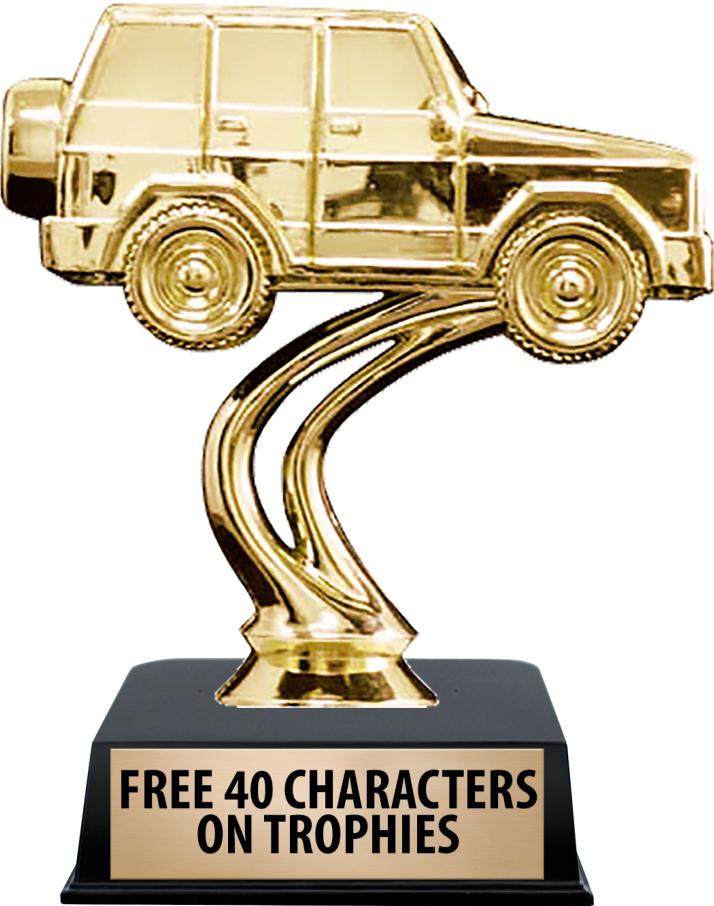 6"TROPHY ON BLACK CONTEMP BASE