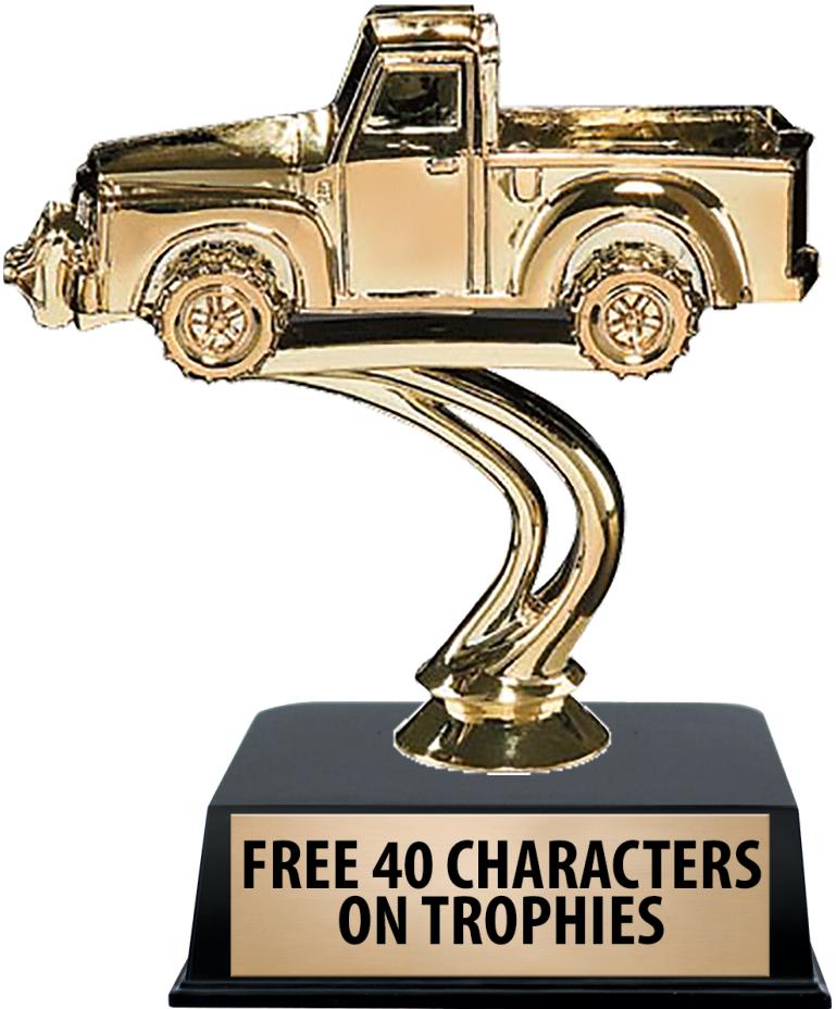 6"TROPHY ON BLACK CONTEMP BASE