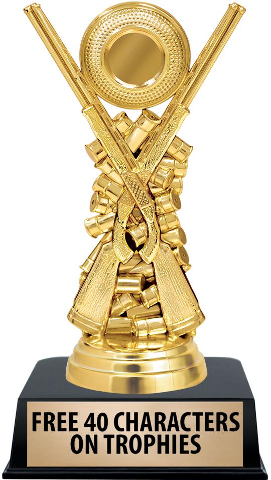 6"TROPHY ON BLACK CONTEMP BASE