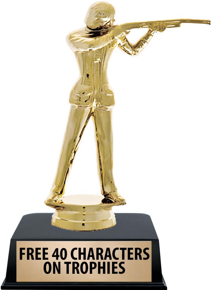 6"TROPHY ON BLACK CONTEMP BASE