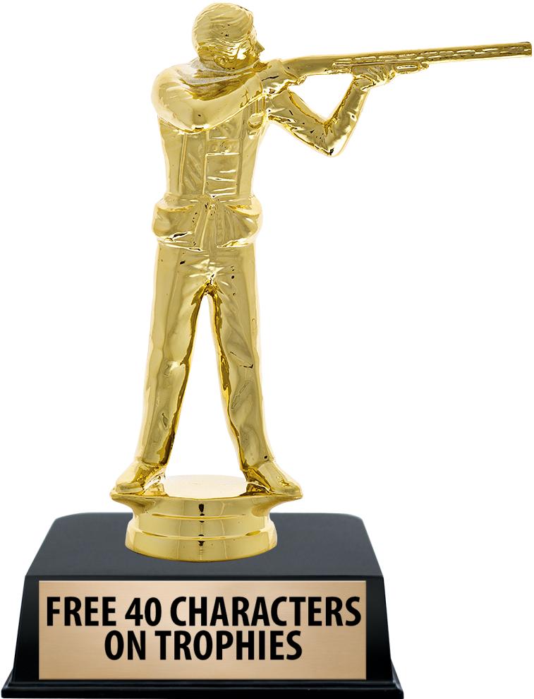 6"TROPHY ON BLACK CONTEMP BASE