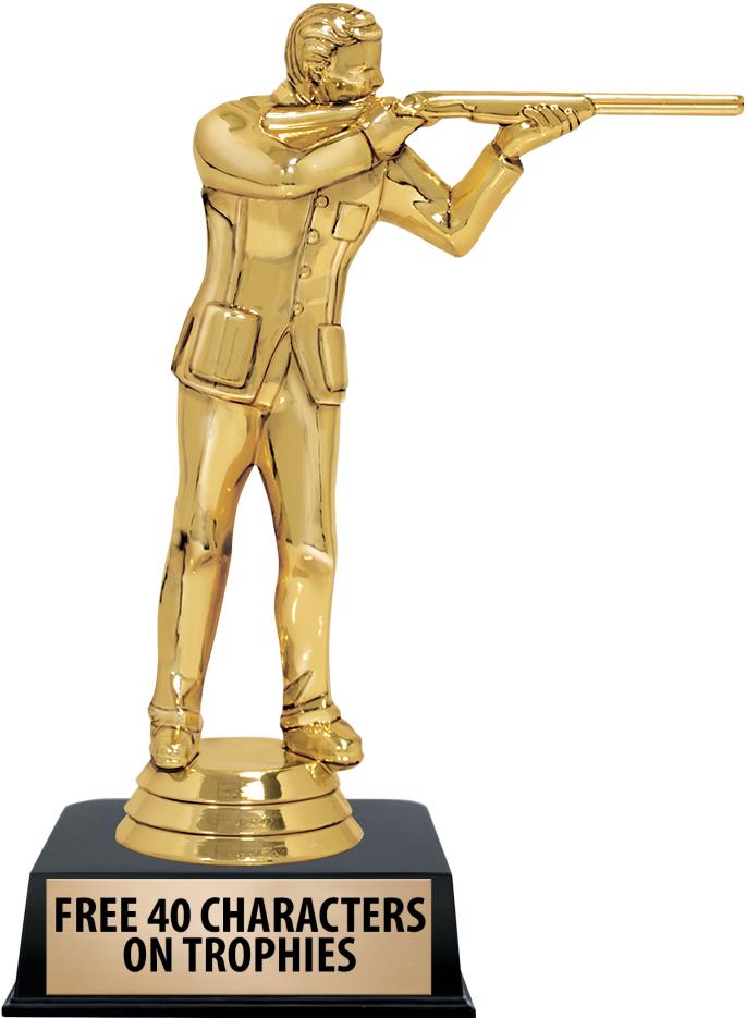 6"TROPHY ON BLACK CONTEMP BASE