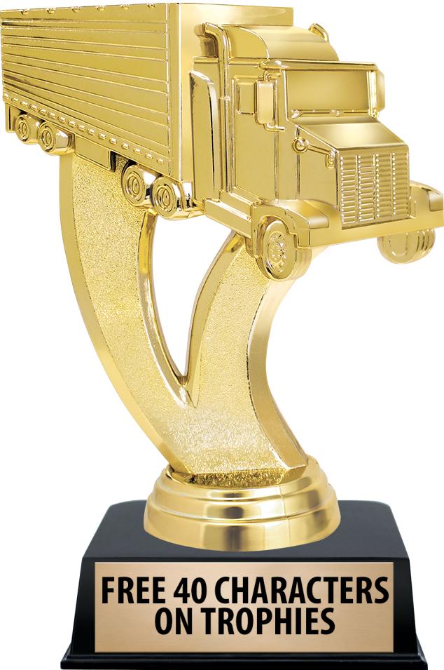 6"TROPHY ON BLACK CONTEMP BASE