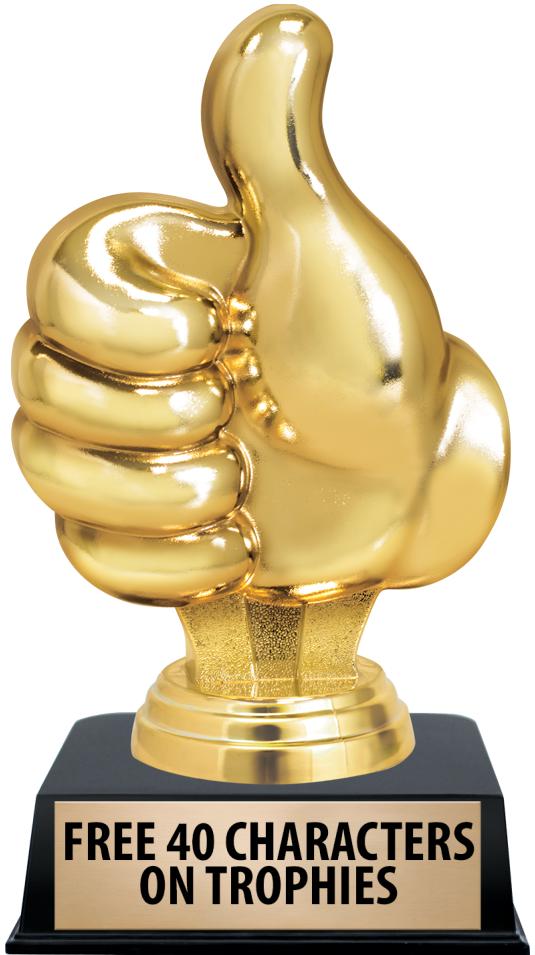 6"TROPHY ON BLACK CONTEMP BASE