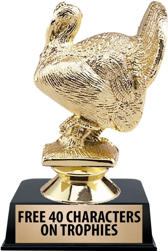 6"TROPHY ON BLACK CONTEMP BASE