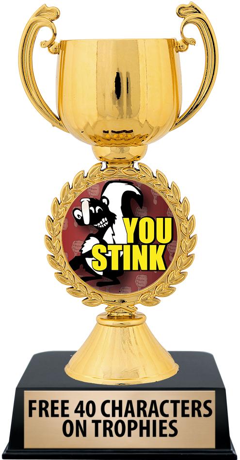 6"TROPHY ON BLACK CONTEMP BASE