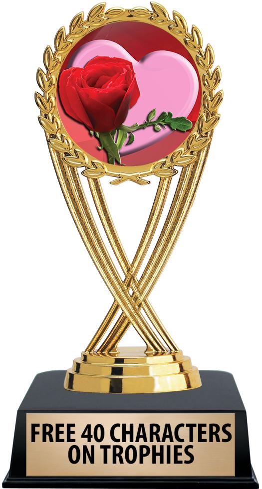 6"TROPHY ON BLACK CONTEMP BASE