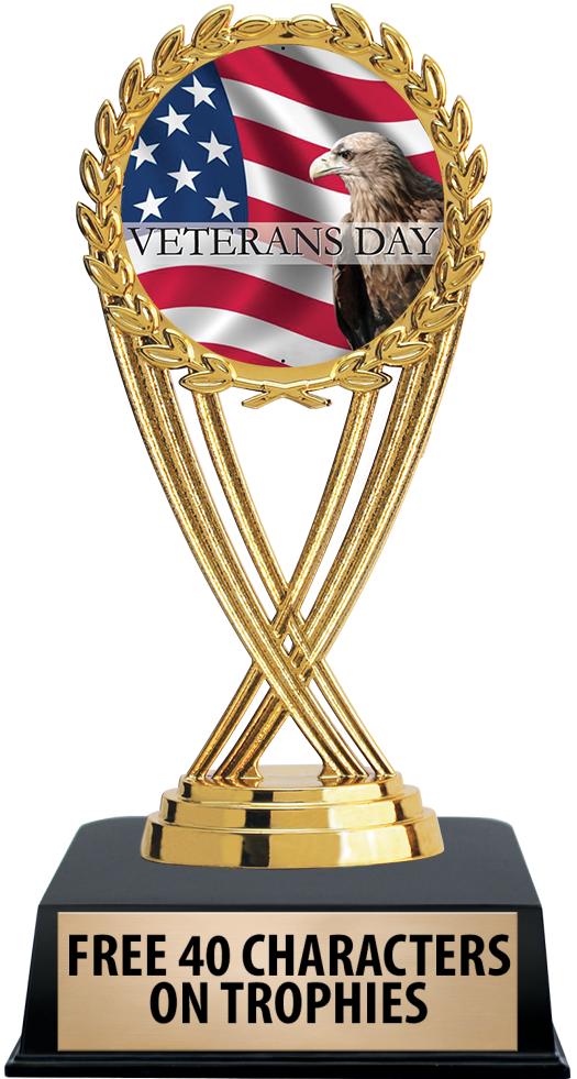 6"TROPHY ON BLACK CONTEMP BASE