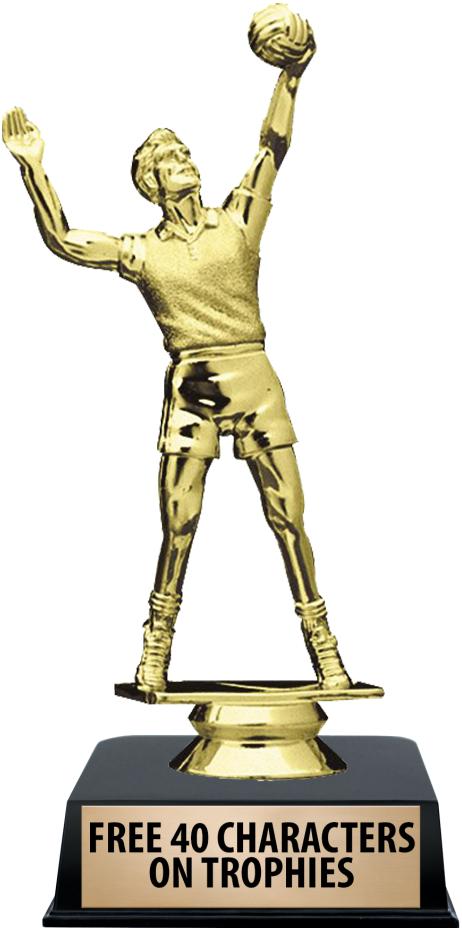 6"TROPHY ON BLACK CONTEMP BASE