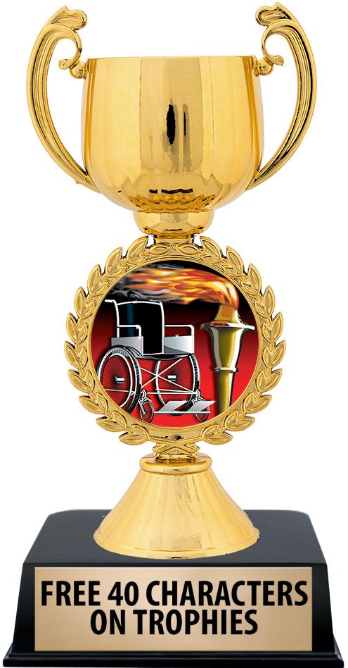 6"TROPHY ON BLACK CONTEMP BASE