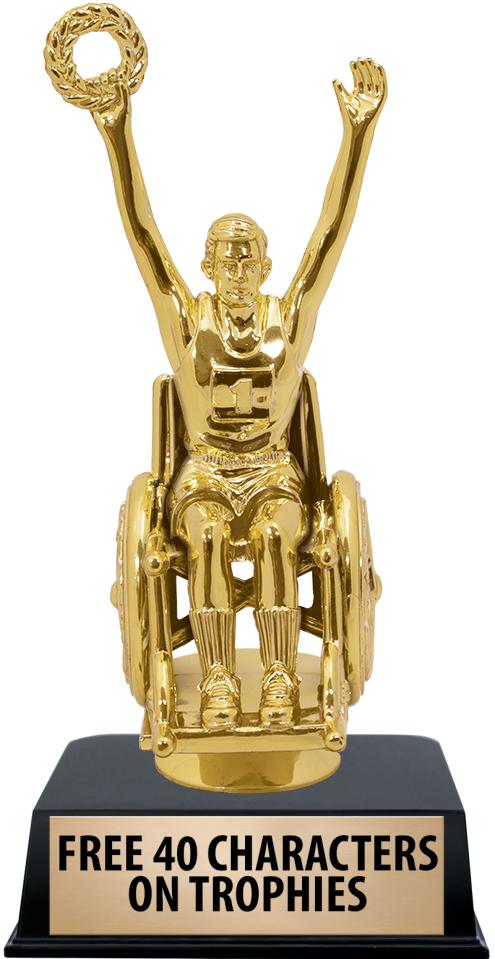 6"TROPHY ON BLACK CONTEMP BASE