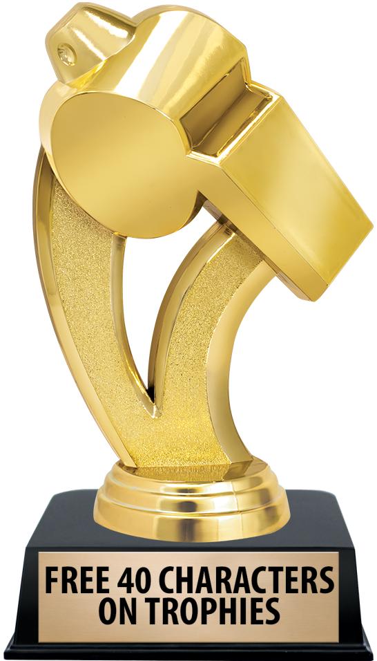 6"TROPHY ON BLACK CONTEMP BASE