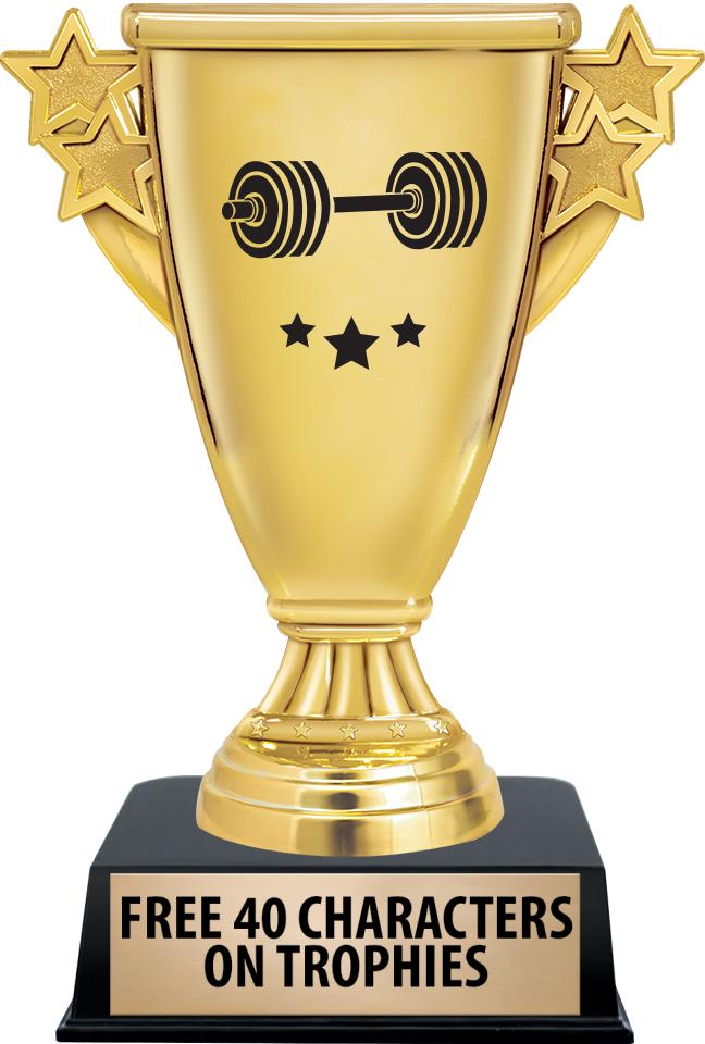 6"TROPHY ON BLACK CONTEMP BASE