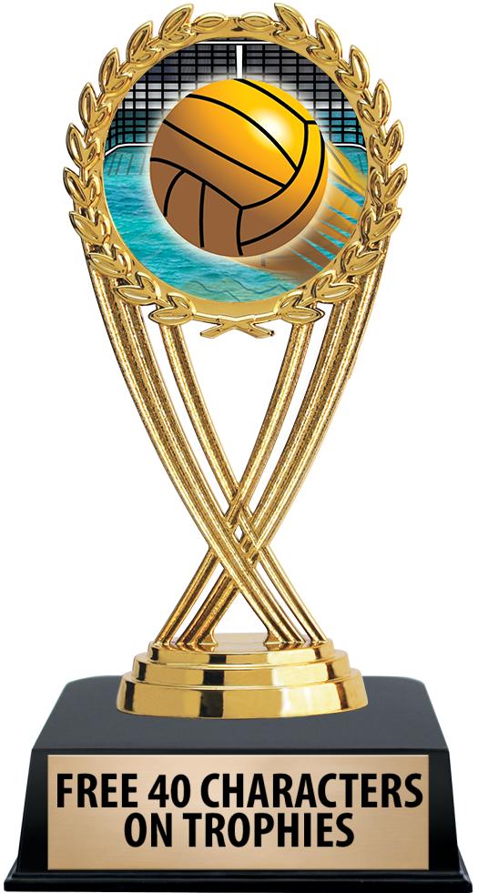 6"TROPHY ON BLACK CONTEMP BASE