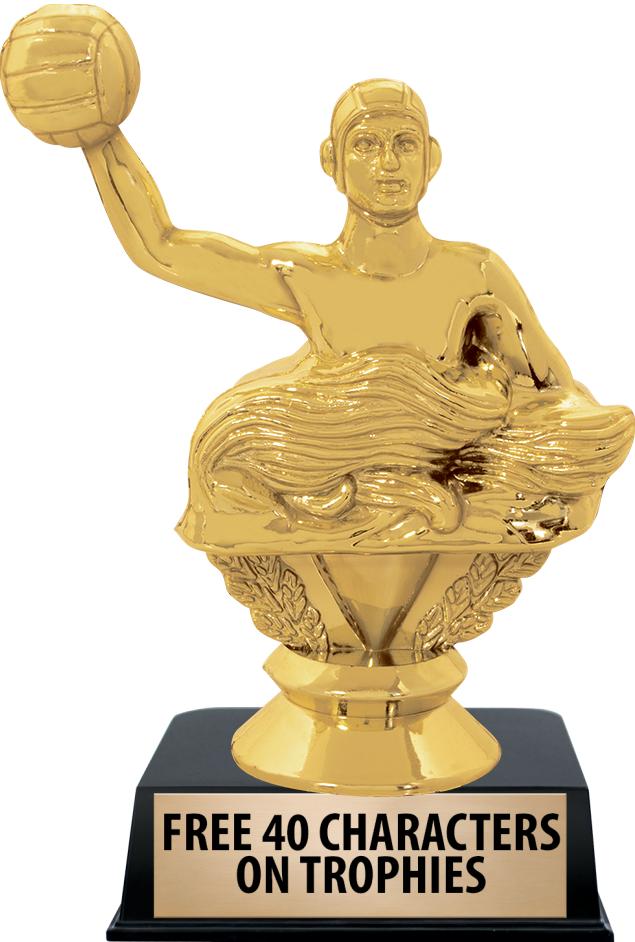 6"TROPHY ON BLACK CONTEMP BASE