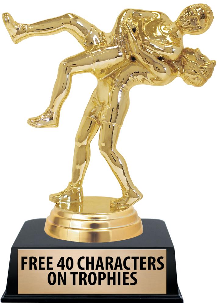 6"TROPHY ON BLACK CONTEMP BASE