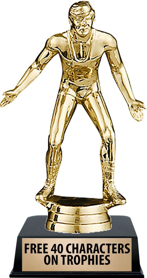 6"TROPHY ON BLACK CONTEMP BASE