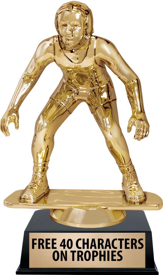 6"TROPHY ON BLACK CONTEMP BASE