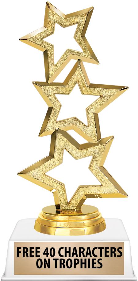 6"TROPHY ON WHITE CONTEMP BASE