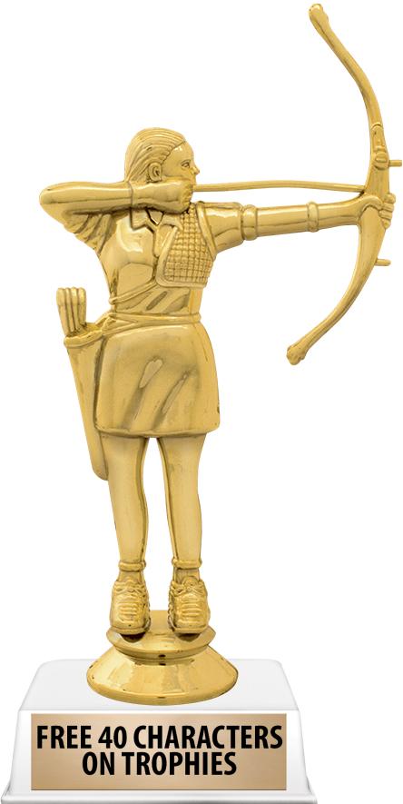 6"TROPHY ON WHITE CONTEMP BASE