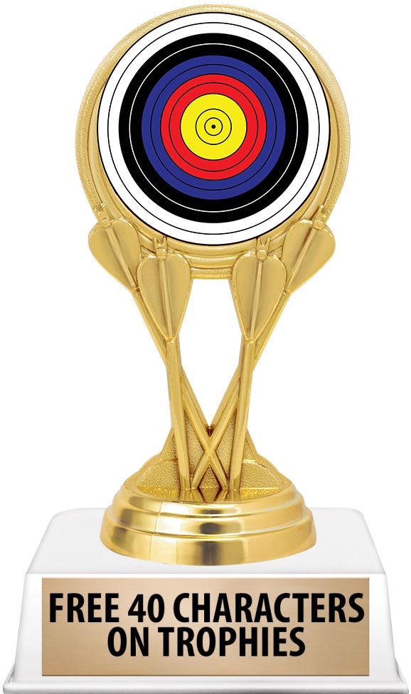 6"TROPHY ON WHITE CONTEMP BASE