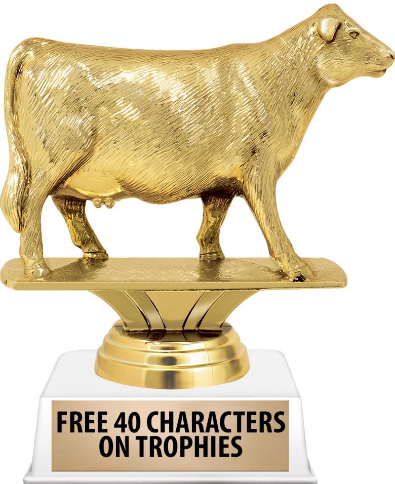 6"TROPHY ON WHITE CONTEMP BASE