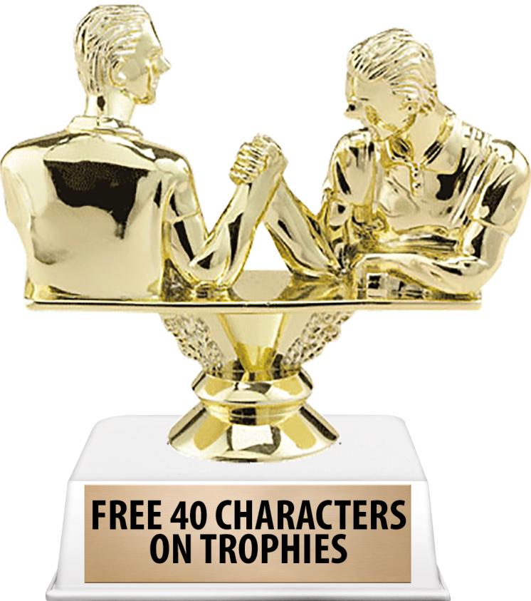 6"TROPHY ON WHITE CONTEMP BASE
