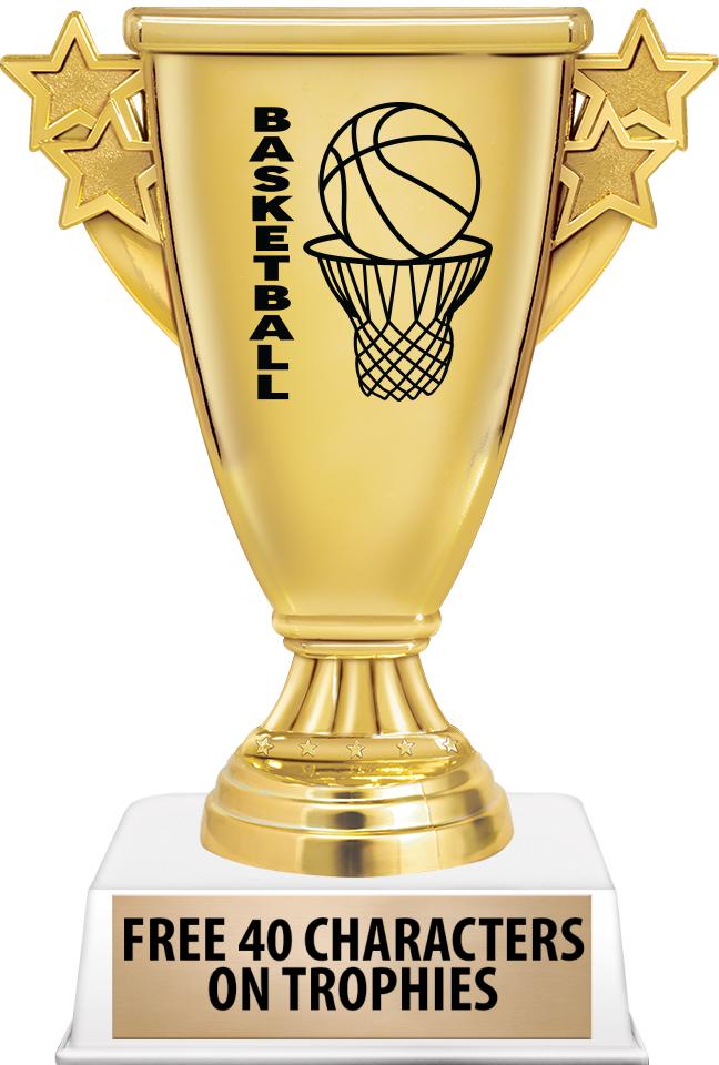 6"TROPHY ON WHITE CONTEMP BASE