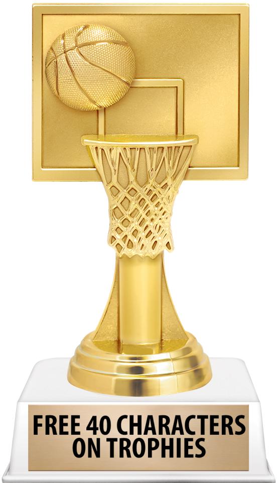 6"TROPHY ON WHITE CONTEMP BASE