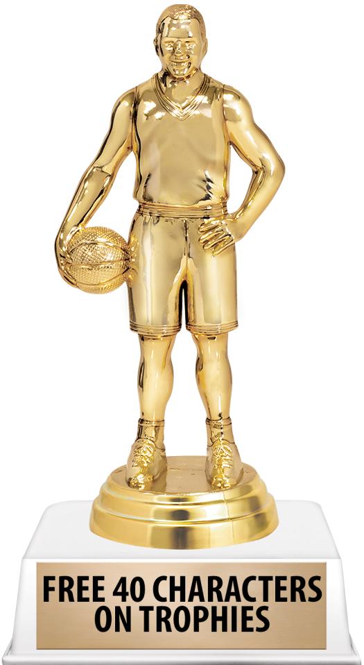 6"TROPHY ON WHITE CONTEMP BASE