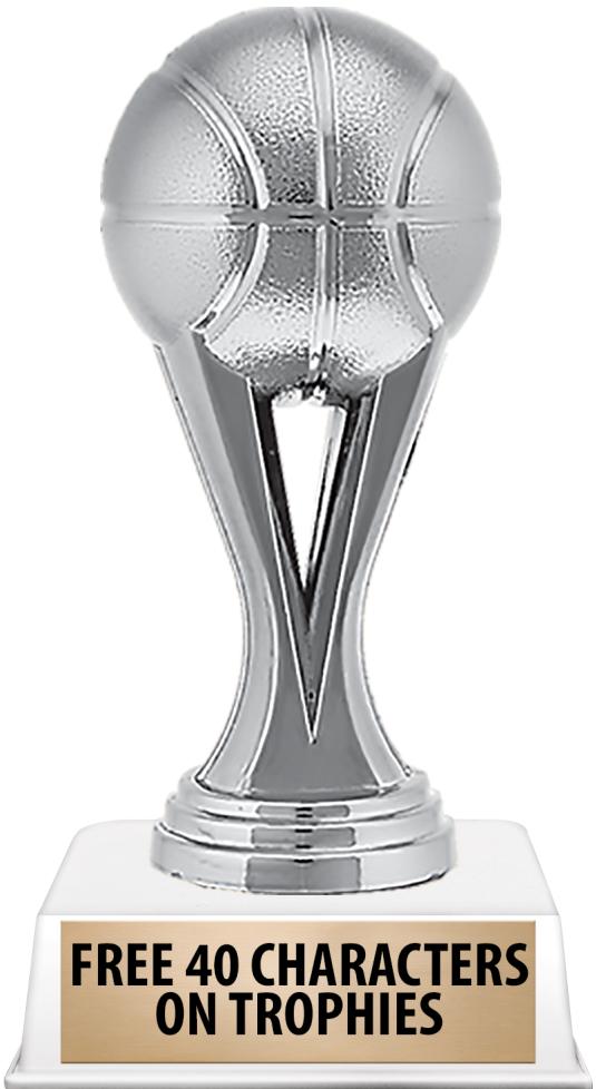 6"TROPHY ON WHITE CONTEMP BASE