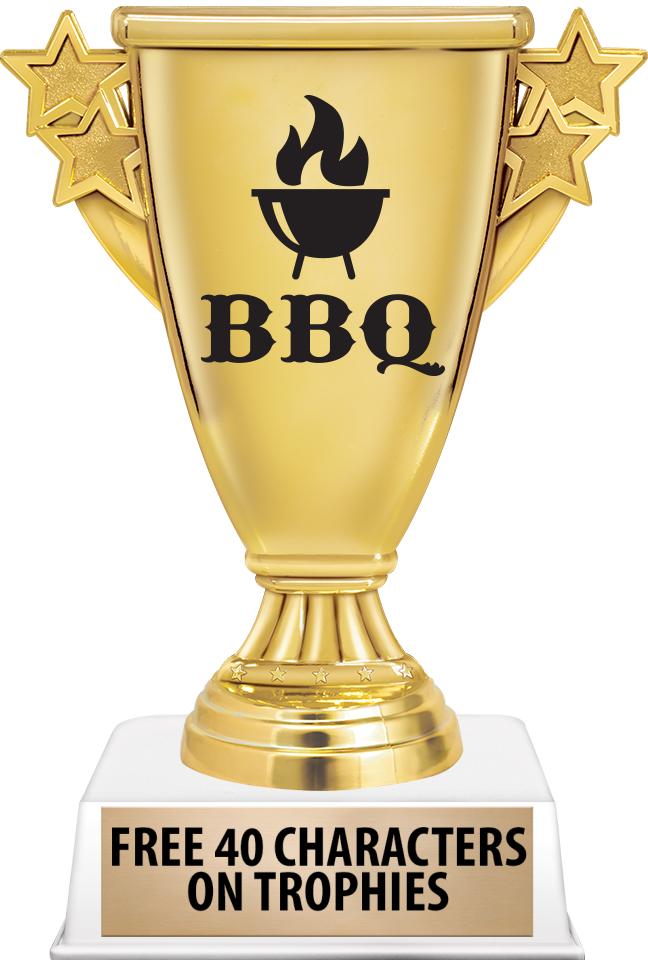 6"TROPHY ON WHITE CONTEMP BASE