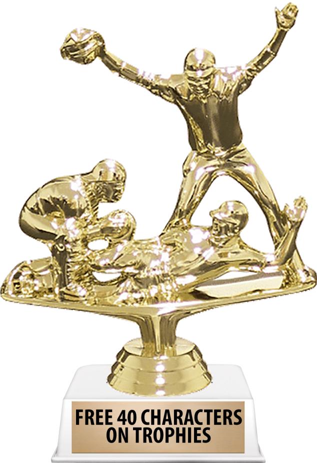 6"TROPHY ON WHITE CONTEMP BASE