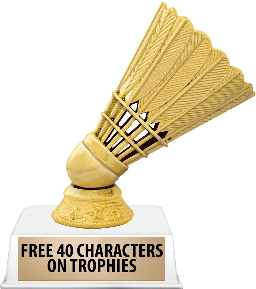 6"TROPHY ON WHITE CONTEMP BASE