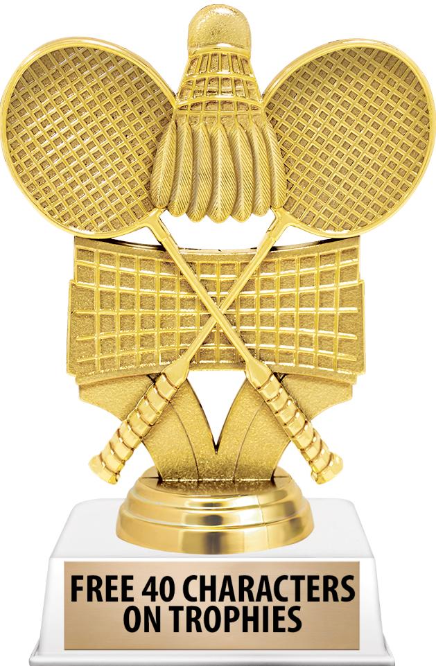 6"TROPHY ON WHITE CONTEMP BASE