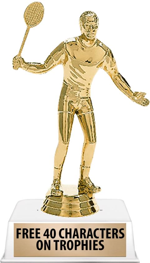 6"TROPHY ON WHITE CONTEMP BASE