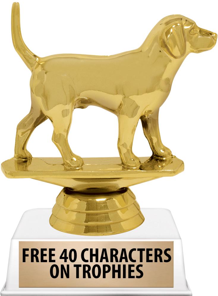 6"TROPHY ON WHITE CONTEMP BASE