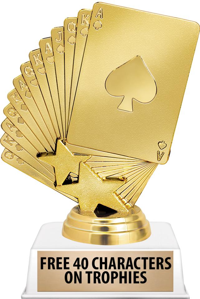 6"TROPHY ON WHITE CONTEMP BASE