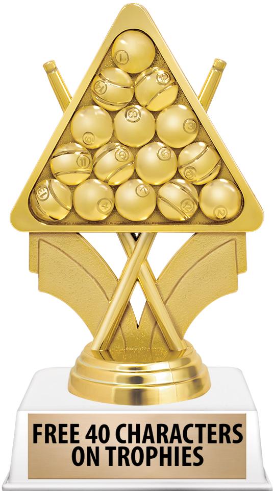 6"TROPHY ON WHITE CONTEMP BASE