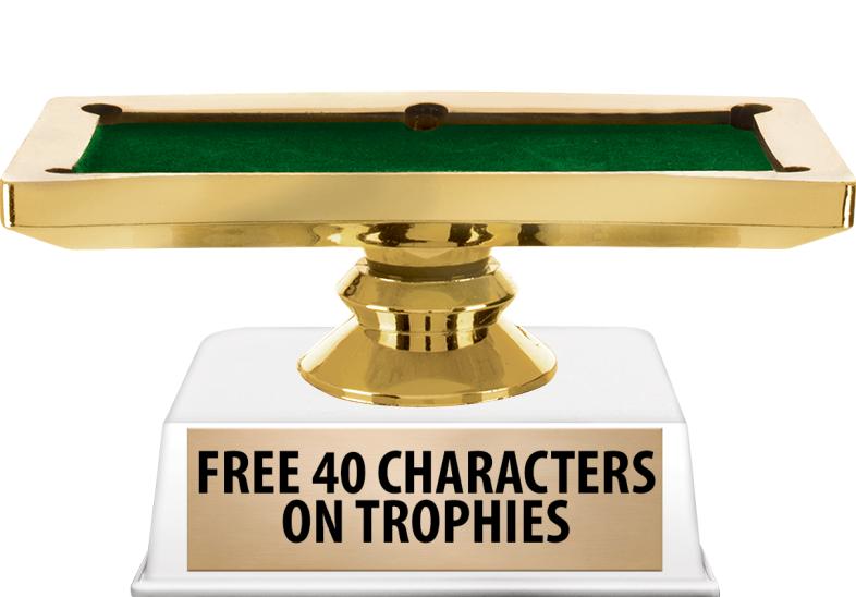 6"TROPHY ON WHITE CONTEMP BASE