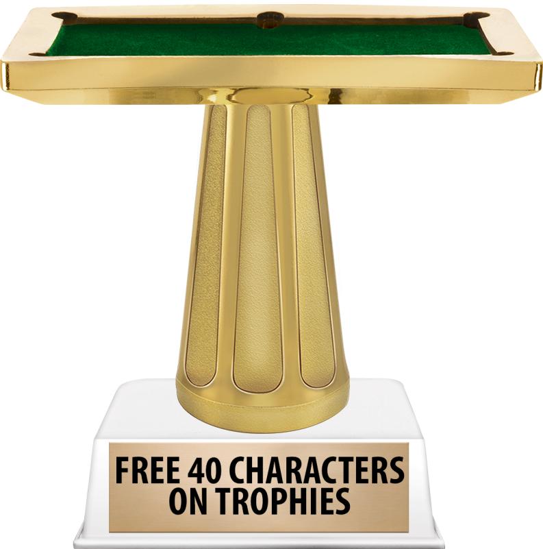 6"TROPHY ON WHITE CONTEMP BASE
