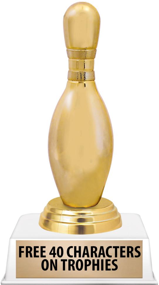 6"TROPHY ON WHITE CONTEMP BASE