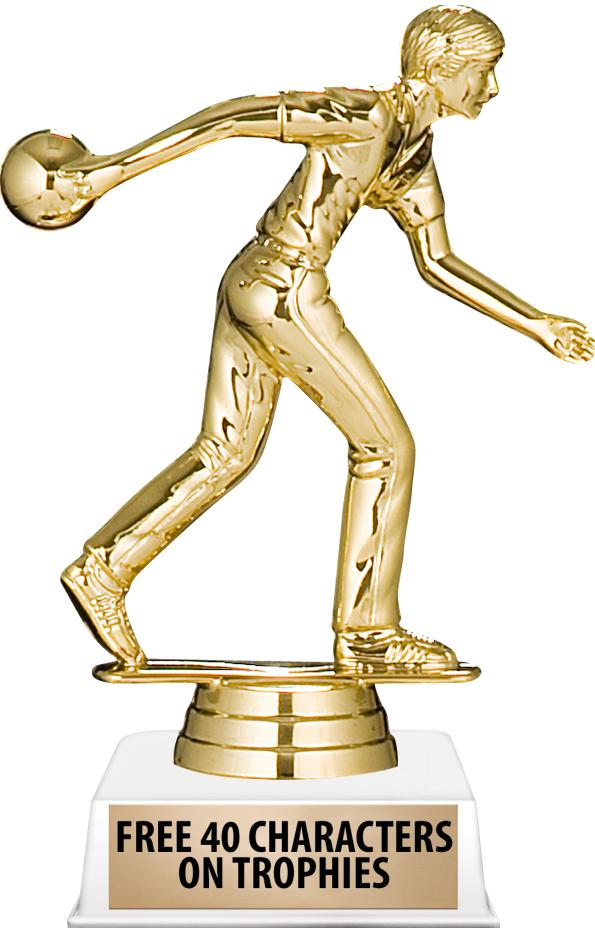 6"TROPHY ON WHITE CONTEMP BASE