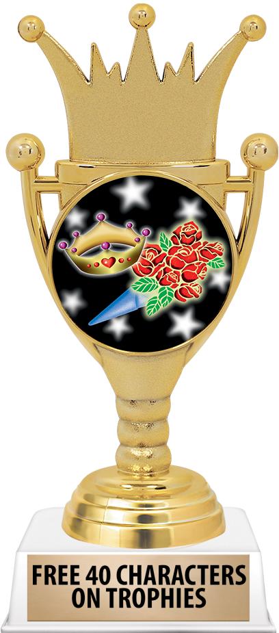 6"TROPHY ON WHITE CONTEMP BASE