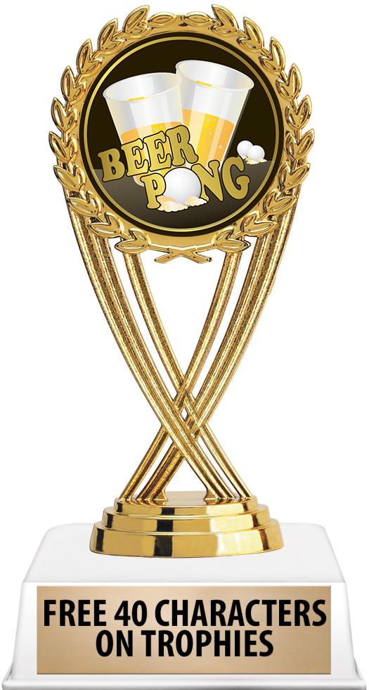 6"TROPHY ON WHITE CONTEMP BASE