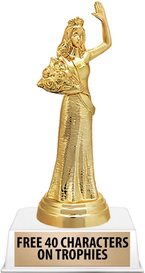 6"TROPHY ON WHITE CONTEMP BASE