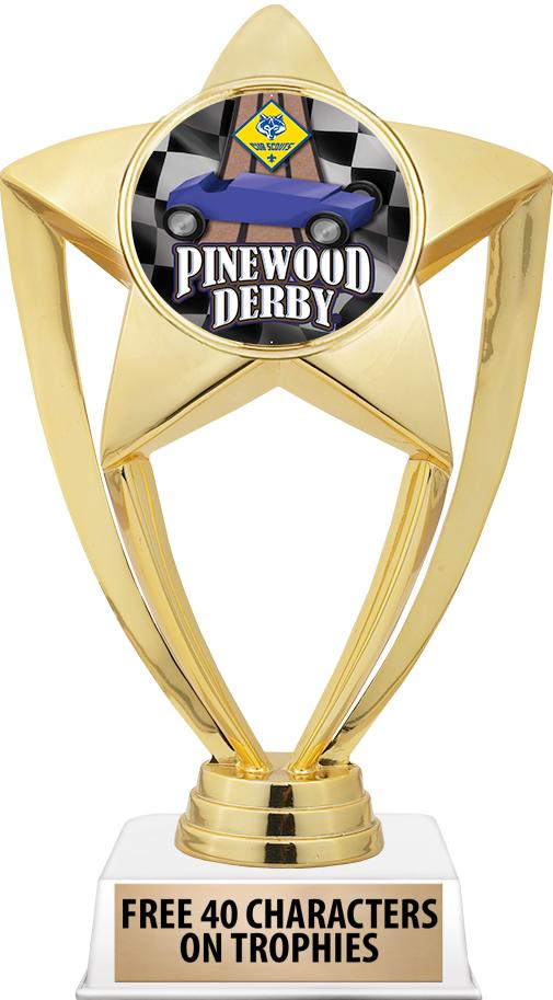 6"TROPHY ON WHITE CONTEMP BASE